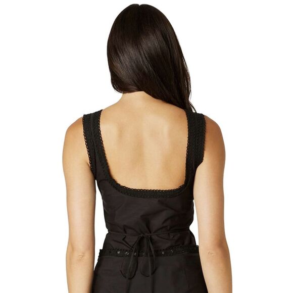 Nia Womens Siobhan Poplin Top Small Black - NWT - Picture 3 of 3
